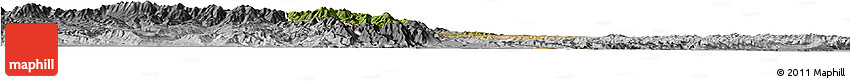Satellite Horizon Map of Minhe, desaturated