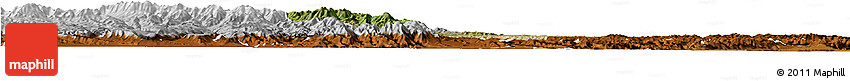 Satellite Horizon Map of Minhe, physical outside