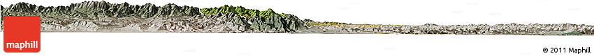 Satellite Horizon Map of Minhe, semi-desaturated