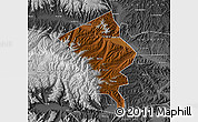 Physical Map of Minhe, desaturated