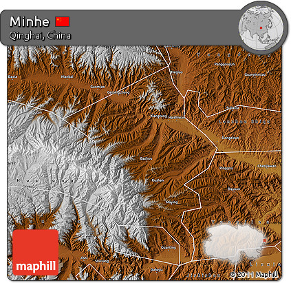 Physical Map of Minhe