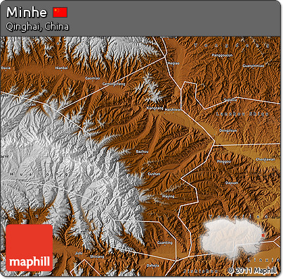 Physical Map of Minhe