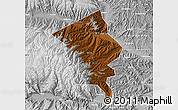 Physical Map of Minhe, lighten, desaturated