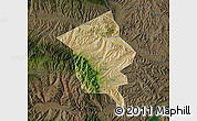 Satellite Map of Minhe, darken