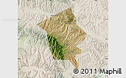 Satellite Map of Minhe, lighten