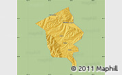 Savanna Style Map of Minhe, single color outside