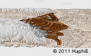 Physical Panoramic Map of Minhe, lighten