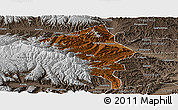 Physical Panoramic Map of Minhe, semi-desaturated