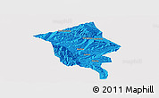 Political Panoramic Map of Minhe, cropped outside