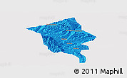 Political Panoramic Map of Minhe, single color outside