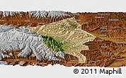 Satellite Panoramic Map of Minhe, physical outside