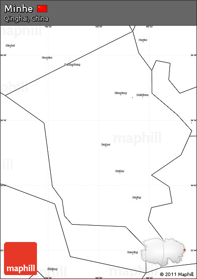Blank Simple Map of Minhe