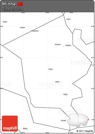 Blank Simple Map of Minhe