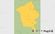 Savanna Style Simple Map of Minhe