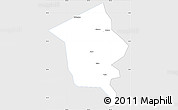 Silver Style Simple Map of Minhe, single color outside