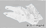 Gray 3D Map of Zekog, single color outside