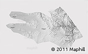 Physical 3D Map of Zekog, cropped outside