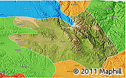Satellite 3D Map of Zekog, political outside