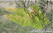Satellite 3D Map of Zekog, semi-desaturated