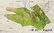 Satellite 3D Map of Zekog, shaded relief outside