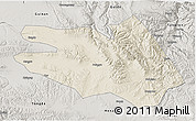 Shaded Relief 3D Map of Zekog, semi-desaturated
