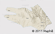 Shaded Relief 3D Map of Zekog, single color outside