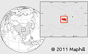 Blank Location Map of Zekog, highlighted country