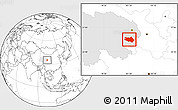 Blank Location Map of Zekog, highlighted parent region