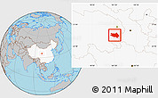 Gray Location Map of Zekog, highlighted country