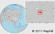 Gray Location Map of Zekog