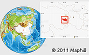 Physical Location Map of Zekog, highlighted country