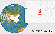 Satellite Location Map of Zekog, highlighted country