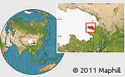 Satellite Location Map of Zekog, highlighted parent region