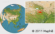 Satellite Location Map of Zekog