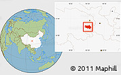 Savanna Style Location Map of Zekog, highlighted country