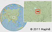 Savanna Style Location Map of Zekog, hill shading