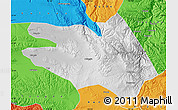 Physical Map of Zekog, political outside