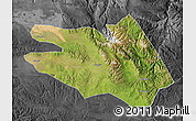 Satellite Map of Zekog, darken, desaturated