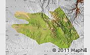 Satellite Map of Zekog, physical outside