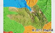 Satellite Map of Zekog, political outside