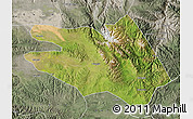 Satellite Map of Zekog, semi-desaturated