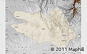 Shaded Relief Map of Zekog, physical outside