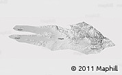 Physical Panoramic Map of Zekog, cropped outside