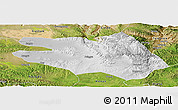 Physical Panoramic Map of Zekog, satellite outside