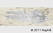 Physical Panoramic Map of Zekog, shaded relief outside