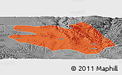 Political Panoramic Map of Zekog, desaturated