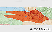 Political Panoramic Map of Zekog, lighten