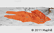 Political Panoramic Map of Zekog, physical outside