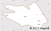 Classic Style Simple Map of Zekog, cropped outside