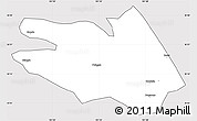 Silver Style Simple Map of Zekog, cropped outside